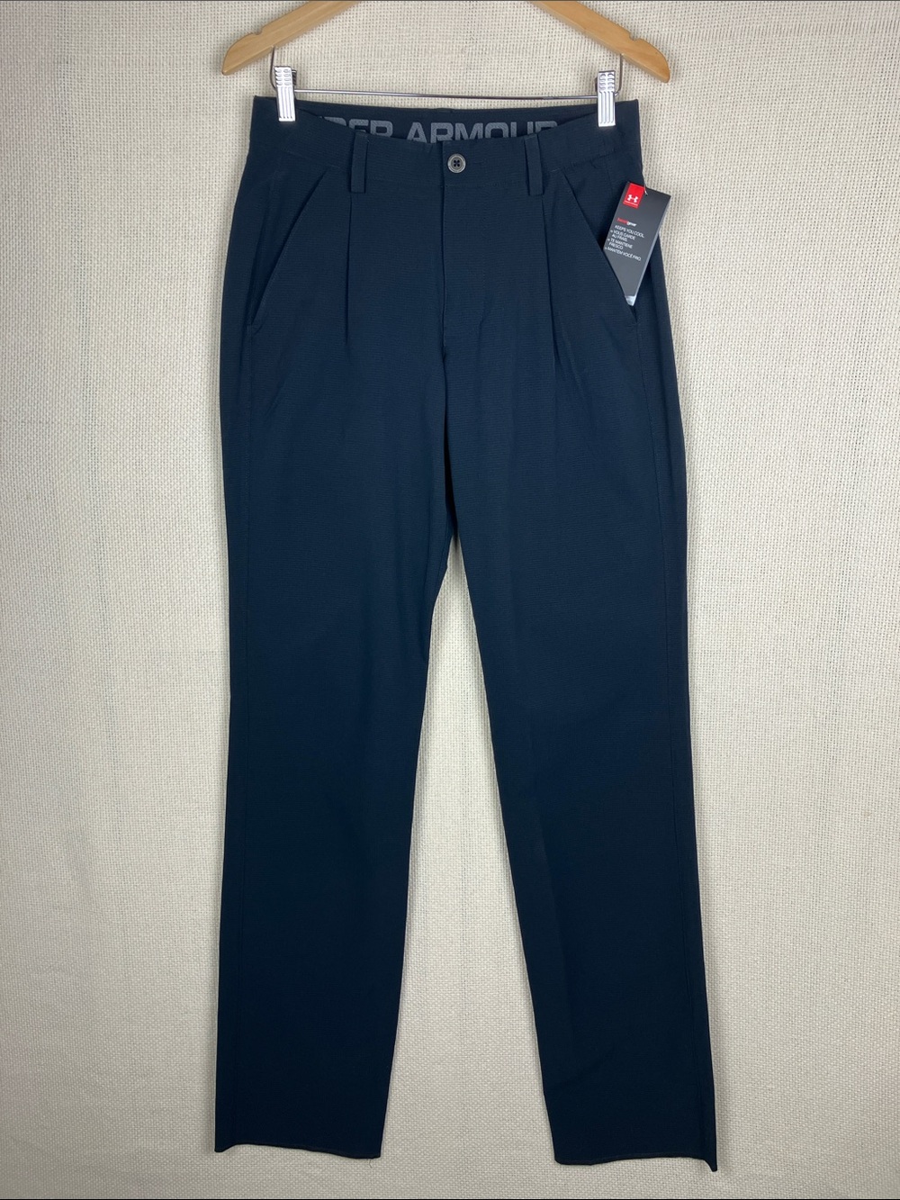 Under Armour Airvent Heat Gear Loose Black Golf Pants Unhemmed NWT